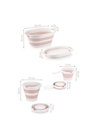 Resim Ahir Ticaret Katlanabilir 3'Lü Banyo Seti Pembe 