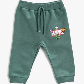 Resim Koton Erkek Bebek Marvel Baskılı Belden Bağlamalı Jogger Lisanslı Pamuklu Eşofman Altı 