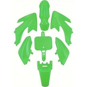 Resim Tongdashop Crf50 Xr50 50cc Çin Cross Motosiklet İçin 7 Parça Plastik Fairing Kiti Green 
