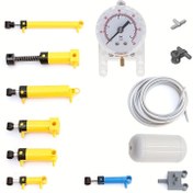 Resim Teknik Parçalar ile Yapı Blokları için Mok Vakumlu Setler, Küçük (6L) Pnömatik Pompa ve Güçlendirilmiş Silindirli Hava Pompası, İtme Çubuğu Anahtarı Pistonu ve Hava Borusu İçeren Pnömatik Oyuncak 