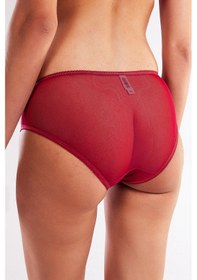 Resim Etiler Collection Golshan Gaspara Mini Slip, Kadın Güpürlü Tüllü Şarap Renkli Normal Kesim Külot Çok Renkli 