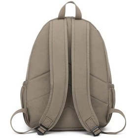 Resim Büyük Boy Laptop Bölmeli Su Geçirmez Krınkıl Kumaş Okul Çantası Açık Kahve Kahverengi 