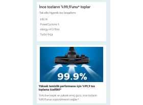 Resim Philips Turbo Başlıklı Kompakt Tasarım ve Mükemmel Performans Powercyclone, 3 Farklı Temizlik Işlemi, Triactive Başlıklı Toz Torbasız Elektrikli Süpürge | Onerous Mutfak Tartısı 