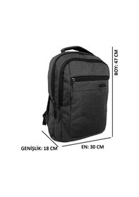 Resim BENE Siyah Darbeye Karşı Korumalı Laptop Gözlü Sırt Çantası 190 