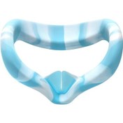 Resim Oculus Quest 2 Beyaz Mavi İçin Vr Silikon Göz Kapağı Ter Önleyici Ve Dekontaminasyon Renkli Vr Gözlükleri 