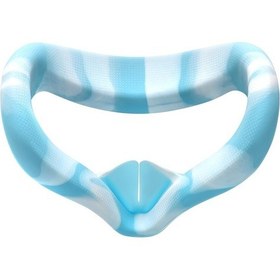 Resim Oculus Quest 2 Beyaz Mavi İçin Vr Silikon Göz Kapağı Ter Önleyici Ve Dekontaminasyon Renkli Vr Gözlükleri 