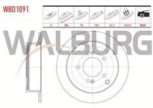 Resim KIA SPORTAGE 04-10 ARKA FREN DİSKİ 284MM (WALBURG) 