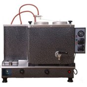 Resim 2 Gözlü Gri Boyalı Çay Ocağı Gri Çay Kazanı Elektrik + Doğalgazlı 