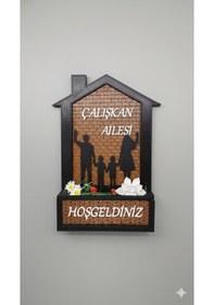 Resim Kişiye Özel Aile İsimliği Kapı Üstü Hoşgeldiniz Yazılı Dekoratif Kapı Süsü Giriş Hoşgeldiniz Süsü 