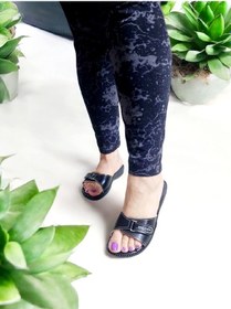 Resim Rahat Ve Yumuşak Taban Cırtlı Ayarlanabilir Ev Ve Dışarı Terliği Siyah 