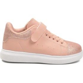 Resim Aspor Pudra Simli Cırtlı Kız Çocuk Spor Ayakkabı 