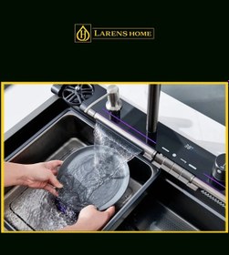 Resim Larens Lüks Akıllı Dijital Göstergeli Eviye Seti Antrasit - Gri 