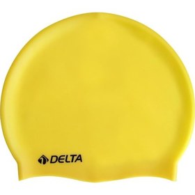 Resim Delta Silikon Bone Deluxe Yüzücü Havuz ve Deniz Bonesi Düz Renk Açık Sarı Çok Renkli 