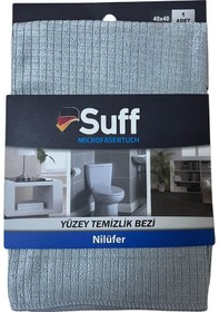 Resim Nilüfer Damalı Mikrofiber Yüzey Temizlik Bezi 40 X 40 Cm, Gri 