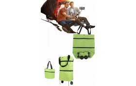 Resim Marsilyan Pazar Çantası Tekerlekli Katlanır Pazar Arabası Çanta Market Alışveriş Arabası 