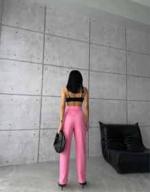 Resim Nova Bazaar Pantolon Kapalı Cep 3 Düğme Detaylı - Pembe Pembe 