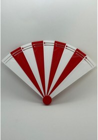 Resim Yelpaze Serinleten Tasarımlar- Kırmızı Beyaz 
