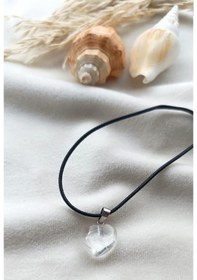 Resim Kolye Gerdanlık Kalp Çakra Yoga Reiki Doğal Kristal Kuvars Taş Kadın 