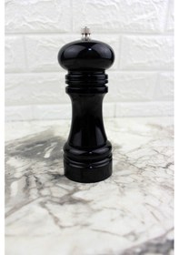 Resim Akrilik Değirmen El Değirmeni Siyah 15,5 Cm Seramik Bıçaklı 