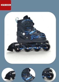 Resim Mavi Silikon Tekerli Ayarlanabilir Işıklı Paten S 31-34 HP7128 