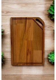 Resim Kayın Kesme Ve Sunum Tahtası, Et & Sebze Doğrama Tahtası Ahşap 