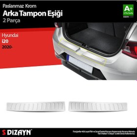 Resim S-Dizayn Hyundai İ20 Krom Arka Tampon Eşiği 2 Prç. 2020 Üzeri 
