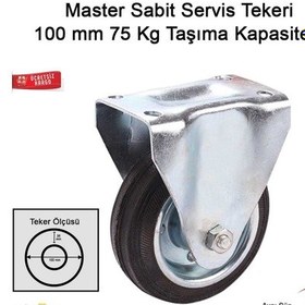 Resim Master Sabit Servis Tekeri 100 Mm 75 Kg Taşıma Kapasitesi N11.27520 