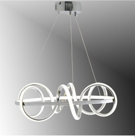 Resim Tt314-kr Tt Ayd. 3 Renk Işık Büyük Sarmal Krom Kaplama Led Avize Krom 