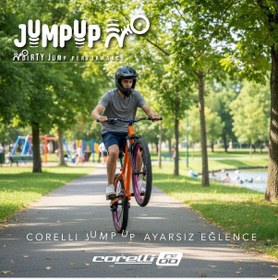Resim Corelli Jump Up 26 Jant Yeşil-mor Hareket Bisikleti Turuncu Mor-siyah 