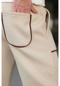 Resim Bej Şerit Detaylı Jogger Eşofman Altı E6581 Bej 