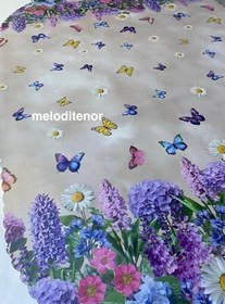 Resim Astarlı dalgalı volanlı kenarlı kolay silinebilir oval büyük dikdörtgen pvc muşamba masa örtüsü (Pembe, 140 x 300) 
