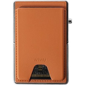 Resim Wiwu Mw-006 Tasarımlı 6 Hazneli Pu Magnetik Standlı Kartlık Kahverengi Kahverengi 