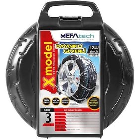 Resim Mefa 195/45x16 Ebatlarına Uyumlu Takmatik X Tipi Kar Patinaj Zinciri 