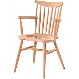 Resim Masifart Martoni Kırlangıç Döşemeli Kollu Sandalye Cilasız Ham Ham 