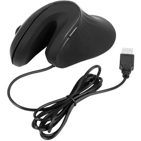 Resim Wezone Usb Kablolu Dikey Fare - İnsan Mühendisliği Tasarımı - 6 Tuşlu 3 Seviye Dpı 800-1200-1600 - Siyah - Ofis Ve Oyun İçin Optik 