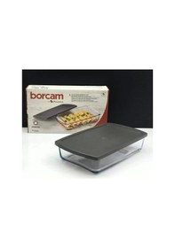 Resim Paşabahçe 59864 Borcam Gri Kapaklı Fırın Kabı 26x15cm 