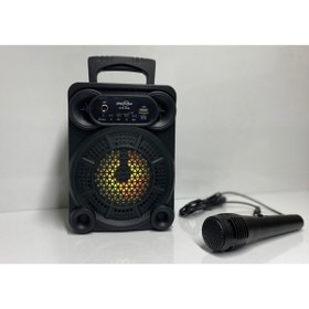 Resim greatnice Gts-1638 Bluetooth Speaker Mikrofonlu Taşınabilir Hoparlör Mini Karaoke 