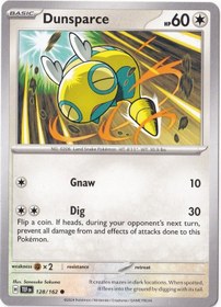 Resim Dunsparce 128/162 - Temporal Forces - Pokemon Kartı Mint 