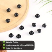 Resim 12 Adet HEBALG Şişe Krikosu Yağ Dolum Tıpaları - 0.625" Yağ Dolum Kapaklı Ağır Hizmet Tipi 3/4" Kauçuk Hidrolik Bunglar, Sızdırmaz Konik Tasarım, Araç Tamir ve Bakım Aksesuarları, Yuvarlak Düz Üstlü Tıkaçlar, Dayanıklı Contalar, Yüksek Kaliteli Mühürler, Otomotiv Teknisyenleri İçin 