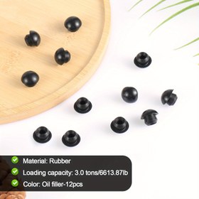 Resim 12 Adet HEBALG Şişe Krikosu Yağ Dolum Tıpaları - 0.625" Yağ Dolum Kapaklı Ağır Hizmet Tipi 3/4" Kauçuk Hidrolik Bunglar, Sızdırmaz Konik Tasarım, Araç Tamir ve Bakım Aksesuarları, Yuvarlak Düz Üstlü Tıkaçlar, Dayanıklı Contalar, Yüksek Kaliteli Mühürler, Otomotiv Teknisyenleri İçin 