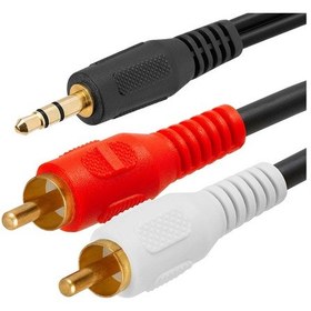 Resim 1.5 Metre Stereo Lale Kablo Stereo To 2 Rca Kaliteli Aux Kablo 