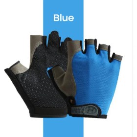 Resim Liangduo Shop No.5 Tarzı S Beden Kayma Önleyici Şok Nefes Yarım Parmak Eldiven Erkek Kadın Yarım Parmak Eldiven Nefes Bisiklet Eldiveni Bisiklet Eldiveni Bisiklet Eldiveni (Yurt Dışından) 