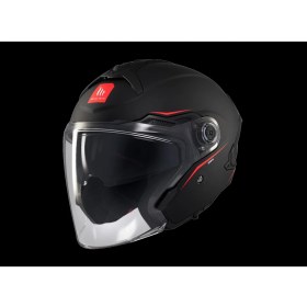 Resim MT Helmets KASK MT COSMO SV ÇENESİZ GÖZLÜKLÜ MAT SİYAH 