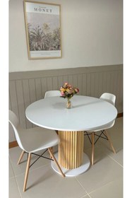 Resim uğurlubaylar Yuvarlak Masa Yemek Masası Mutfak Masası Kafe Masası 90cm 