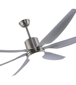 Resim Oğuzhan - Alaçatı Dc Motor Mat Nikel - 168 Cm. Aydınlatmalı ve Uzaktan Kumandalı Tavan Vantilatörü 