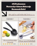 Resim MorBebe Limon Sıkacağı I Portakal Limon Narenciye Sıkacağı Döküm I Çelik Sarımsak Ezeceği I 2'li Kombin Set 