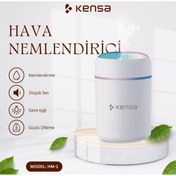 Resim Kensa Hava Nemlendirici Yedek Filtreli,ledli Ve Ultra Sessiz Küçük Boy 78x78x119mm 