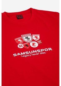 Resim Samsunspor Legacy Never Dies Baskılı T-shırt Kırmızı 