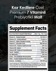 Resim Kısır Kediler için Prebiyotik + Multi-Vitaminli Malt Macun 