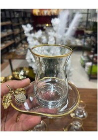 Resim Çnr Home Collection Paşabahçe Özel Seri 6 'lı Çay Seti Sarı 